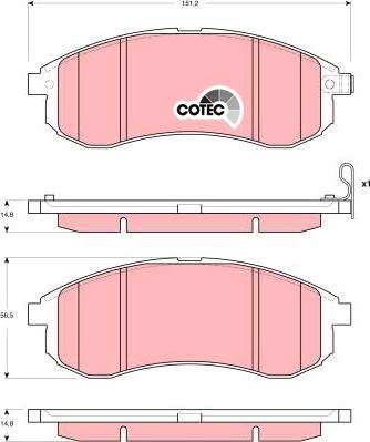 TRW GDB3380 - Комплект спирачно феродо, дискови спирачки vvparts.bg