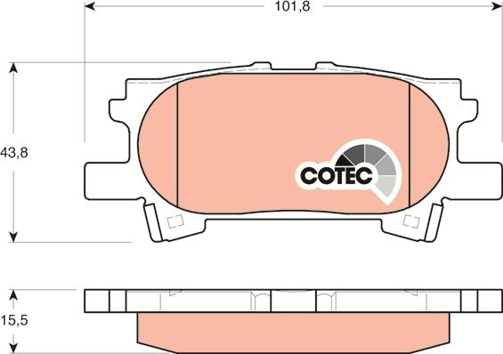 TRW GDB3339 - Комплект спирачно феродо, дискови спирачки vvparts.bg