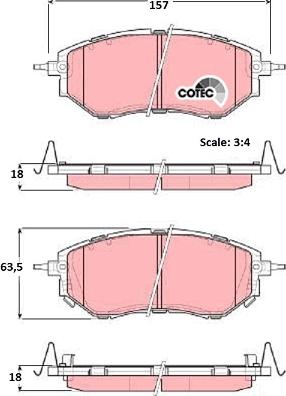 TRW GDB3372AT - Комплект спирачно феродо, дискови спирачки vvparts.bg