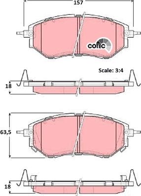 TRW GDB3372 - Комплект спирачно феродо, дискови спирачки vvparts.bg