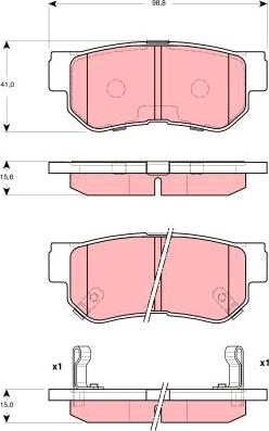 TRW GDB3298 - Комплект спирачно феродо, дискови спирачки vvparts.bg