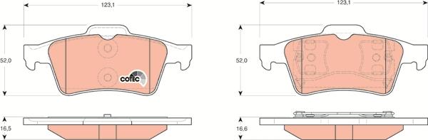 TRW GDB3292 - Комплект спирачно феродо, дискови спирачки vvparts.bg