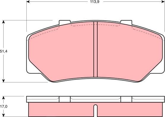 TRW GDB329 - Комплект спирачно феродо, дискови спирачки vvparts.bg