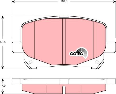 TRW GDB3248 - Комплект спирачно феродо, дискови спирачки vvparts.bg