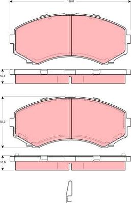 TRW GDB3254 - Комплект спирачно феродо, дискови спирачки vvparts.bg