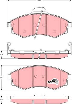 TRW GDB3256 - Комплект спирачно феродо, дискови спирачки vvparts.bg