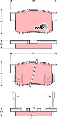 TRW GDB3269 - Комплект спирачно феродо, дискови спирачки vvparts.bg