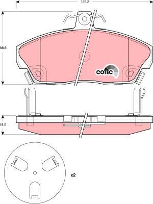 TRW GDB3267 - Комплект спирачно феродо, дискови спирачки vvparts.bg