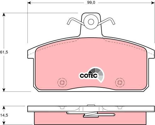 TRW GDB3202 - Комплект спирачно феродо, дискови спирачки vvparts.bg