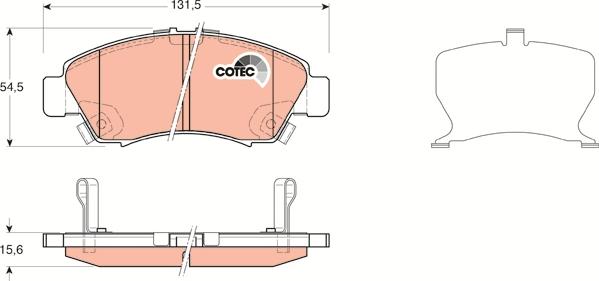 TRW GDB3212 - Комплект спирачно феродо, дискови спирачки vvparts.bg