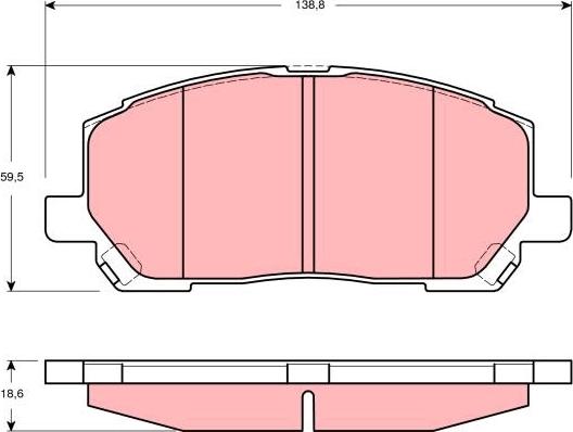 TRW GDB3286 - Комплект спирачно феродо, дискови спирачки vvparts.bg