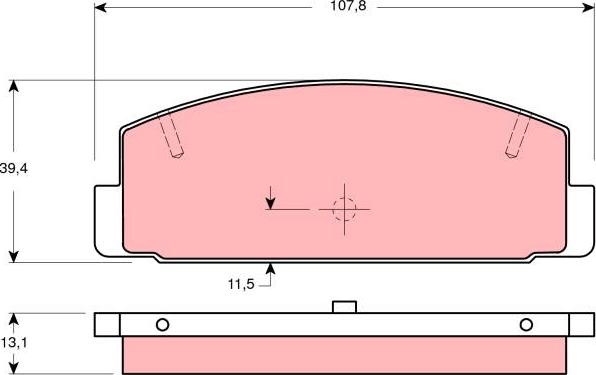 TRW GDB3231 - Комплект спирачно феродо, дискови спирачки vvparts.bg