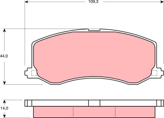 TRW GDB3237AT - Комплект спирачно феродо, дискови спирачки vvparts.bg