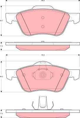 TRW GDB3272 - Комплект спирачно феродо, дискови спирачки vvparts.bg