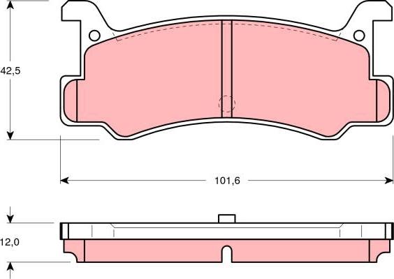 TRW GDB375 - Комплект спирачно феродо, дискови спирачки vvparts.bg