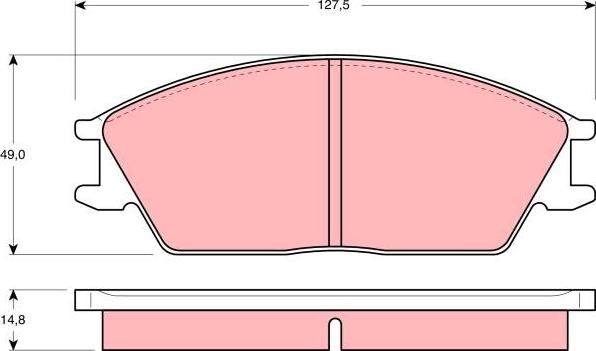 TRW GDB373 - Комплект спирачно феродо, дискови спирачки vvparts.bg