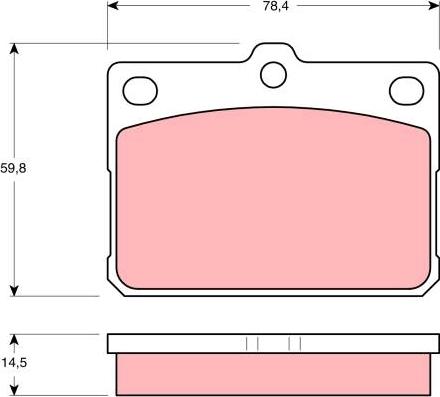 TRW GDB295 - Комплект спирачно феродо, дискови спирачки vvparts.bg