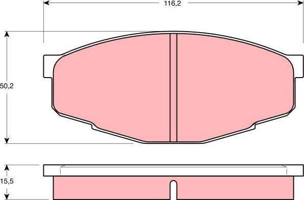 TRW GDB293 - Комплект спирачно феродо, дискови спирачки vvparts.bg