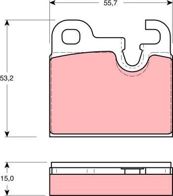 TRW GDB259 - Комплект спирачно феродо, дискови спирачки vvparts.bg