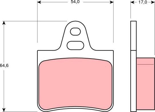 TRW GDB263 - Комплект спирачно феродо, дискови спирачки vvparts.bg