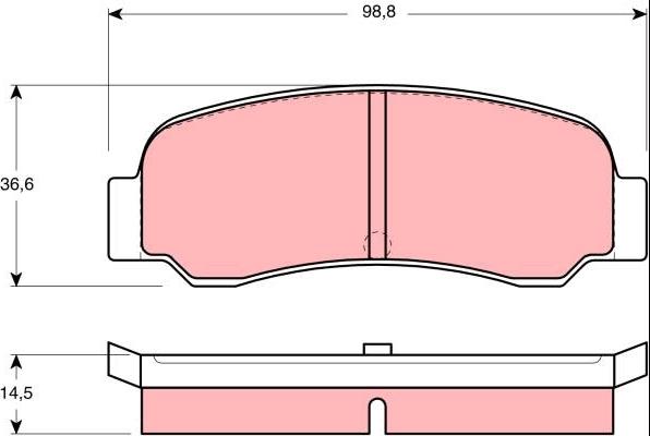 DJ Parts BP1780 - Комплект спирачно феродо, дискови спирачки vvparts.bg