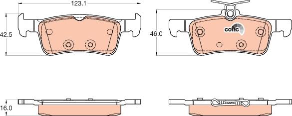 TRW GDB2055 - Комплект спирачно феродо, дискови спирачки vvparts.bg