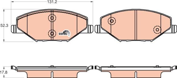 TRW GDB2027 - Комплект спирачно феродо, дискови спирачки vvparts.bg