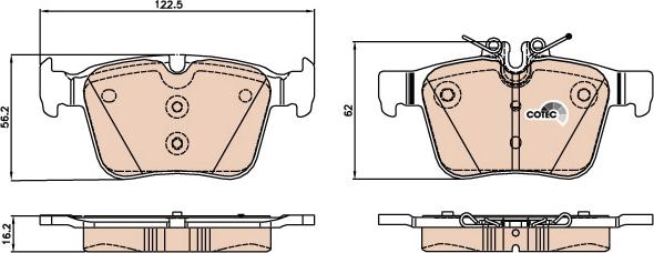 TRW GDB2071 - Комплект спирачно феродо, дискови спирачки vvparts.bg