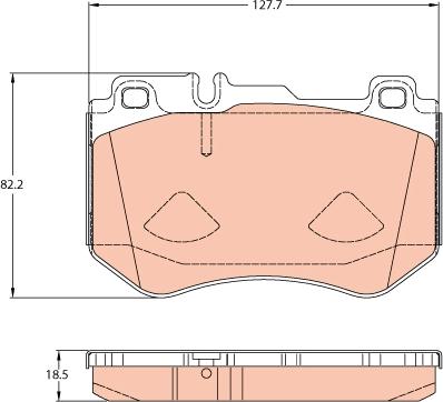 TRW GDB2078 - Комплект спирачно феродо, дискови спирачки vvparts.bg