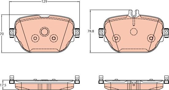 TRW GDB2191 - Комплект спирачно феродо, дискови спирачки vvparts.bg