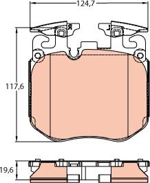 TRW GDB2147 - Комплект спирачно феродо, дискови спирачки vvparts.bg