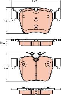 TRW GDB2154 - Комплект спирачно феродо, дискови спирачки vvparts.bg