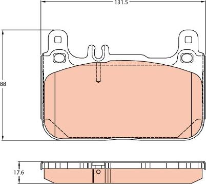 TRW GDB2118 - Комплект спирачно феродо, дискови спирачки vvparts.bg