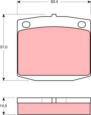 TRW GDB235 - Комплект спирачно феродо, дискови спирачки vvparts.bg