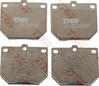 TRW GDB232 - Комплект спирачно феродо, дискови спирачки vvparts.bg