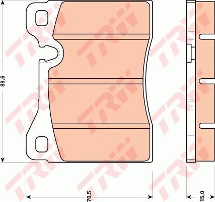 TRW GDB270 - Комплект спирачно феродо, дискови спирачки vvparts.bg