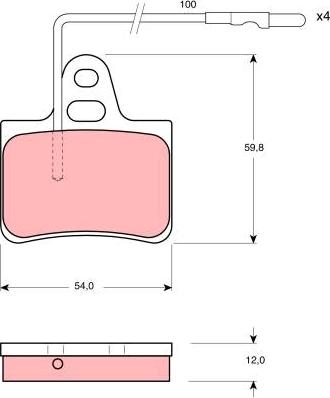 TRW GDB278 - Комплект спирачно феродо, дискови спирачки vvparts.bg