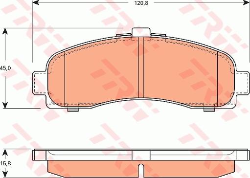 TRW GDB7590 - Комплект спирачно феродо, дискови спирачки vvparts.bg