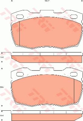 TRW GDB7591 - Комплект спирачно феродо, дискови спирачки vvparts.bg