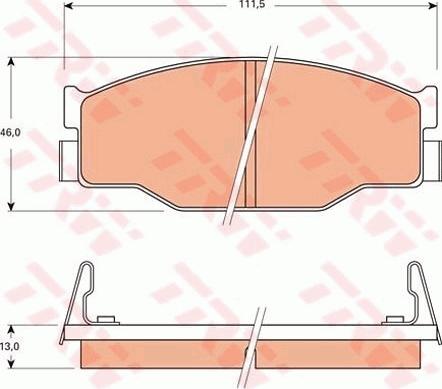 TRW GDB7549 - Комплект спирачно феродо, дискови спирачки vvparts.bg