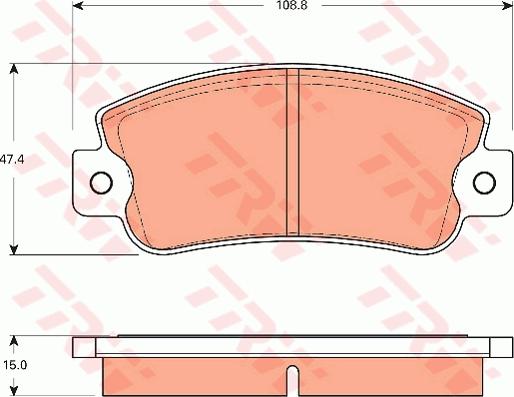 TRW GDB7553 - Комплект спирачно феродо, дискови спирачки vvparts.bg