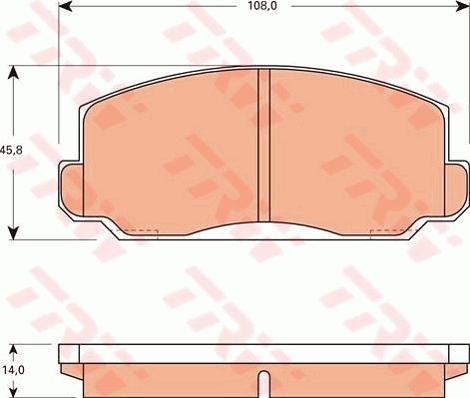 TRW GDB7552 - Комплект спирачно феродо, дискови спирачки vvparts.bg