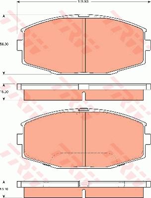 TRW GDB7564 - Комплект спирачно феродо, дискови спирачки vvparts.bg