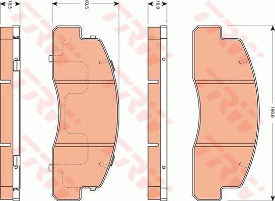 TRW GDB7561 - Комплект спирачно феродо, дискови спирачки vvparts.bg