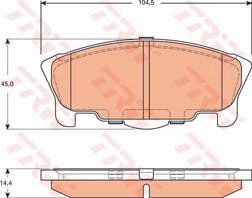 TRW GDB7585 - Комплект спирачно феродо, дискови спирачки vvparts.bg