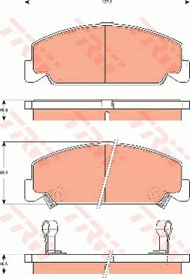 TRW GDB7535 - Комплект спирачно феродо, дискови спирачки vvparts.bg