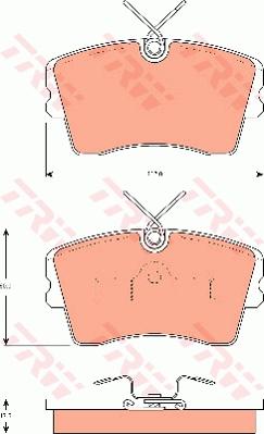 TRW GDB7575 - Комплект спирачно феродо, дискови спирачки vvparts.bg