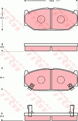 TRW GDB7691 - Комплект спирачно феродо, дискови спирачки vvparts.bg