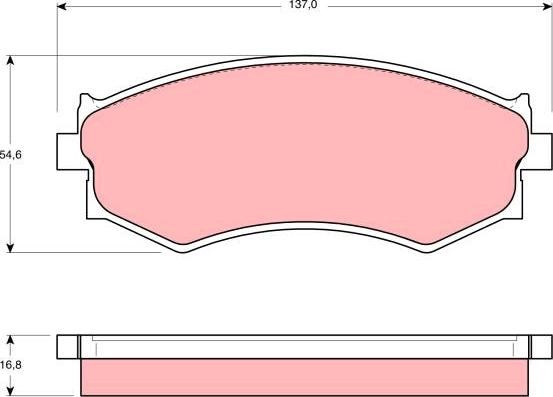 TRW GDB765 - Комплект спирачно феродо, дискови спирачки vvparts.bg