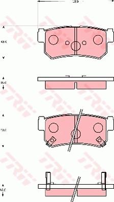 TRW GDB7666 - Комплект спирачно феродо, дискови спирачки vvparts.bg